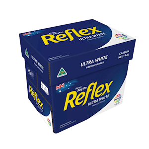 Reflex Premium Copy Papers, A4, 80 (W) GSM, Carbon Neutral, Biodegradable, Ultra White, 500 Sheets/Ream, 5 Reams/Carton Carton
