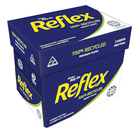 Reflex Premium 100pct Recycled Copy Papers, A4, 80 (W) GSM, Carbon Neutral, Biodegradable, White, 500 Sheets/Ream Loose