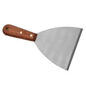 Scraper Grill Paint 100 x 115mm, Wood Handle, Stainless Steel Blade, Tapered Edge, Heavy Duty, Each (MOQ: 12) Each