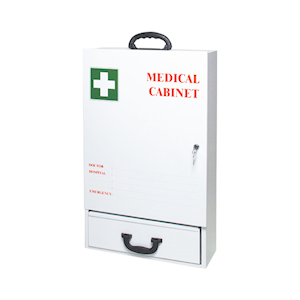Seton First Aid Metal Cabinet, 725(H) x 450(W) x 150(D)mm, Wall Mountable, Each 1