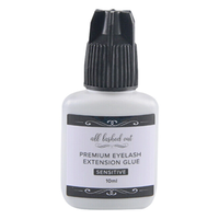 Sensitive Eye Lash Extension Glue, 10ml, 2-3 Weeks, Black, Each Each