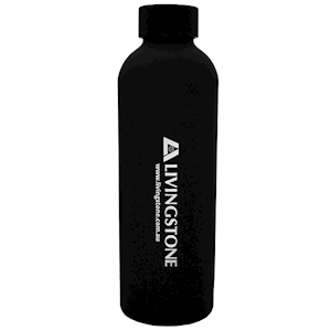 Livingstone Flask, 500ml, 22 x 7 x 7cm, Stainless Steel, 304, Black, Each Each