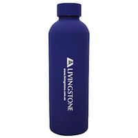 Livingstone Flask, 500ml, 22 x 7 x 7cm, Stainless Steel, 304, Navy Blue, Each Each