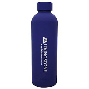 Livingstone Flask, 500ml, 22 x 7 x 7cm, Stainless Steel, 304, Navy Blue, Each Each