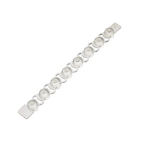 8 Strips Flat Cap Only, For 0.2ml PCR Tube, Clear, 125/Pack Pack
