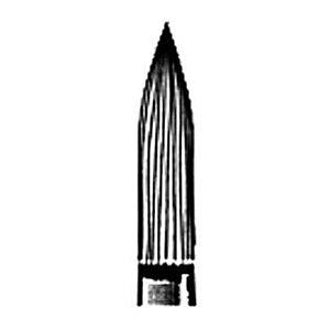 SSW 7902 Tungsten Carbide Burs, Needle Shape, ISO 496001 #10, Friction Grip Finishing, Made in UK, Each Each