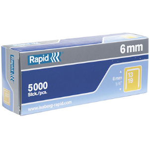 Rapid Staples, 13/6, 6mm, 5,000/Box Each
