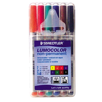 LUMOCOLOR PEN NON-PERM. FINE WALLET/6 WL