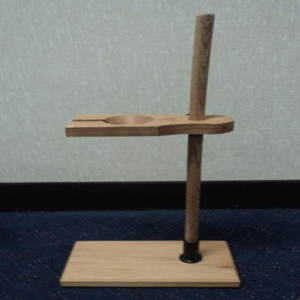 Funnel Biodegradable Wooden Stand, Base: 10.5 Length x 20.5 Width (cm), Rod: 1.5 Diameter x 47 Length (cm), Each Each