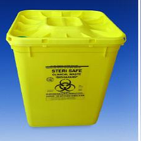 Sterisafe Clinical Waste Disposal Container, Square, Lid Opening: 365x340mm,Capacity to Fill Line: 51L, Capacity to Spill Line: 60L, Each Each