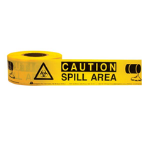 Tape, "Caution Spill Area", 300 Metres/Roll Roll