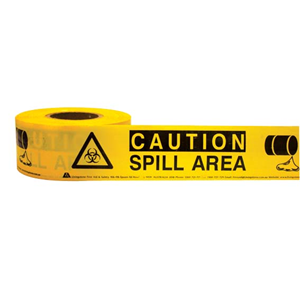 Tape, "Caution Spill Area", 300 Metres/Roll Roll
