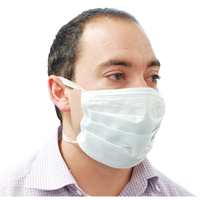 Kimberly Clark Lite One Face Mask, Non Therapeutic Use, Pleated, Tie Back, Blue, 50 /Pack Pack