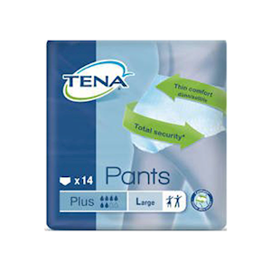 Tena Pants Plus, 100 to 135cm, 1440ml, Large, 14 Pieces/Pack, 4 Packs/Carton Pack