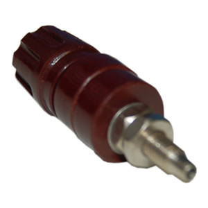 Terminal Stud Screw, 4mm Socket, Red, Each Each