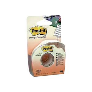 3M 658H Post-It Labelling and Cover-up Tape, 25.4mm x 18 Metres, White, Each