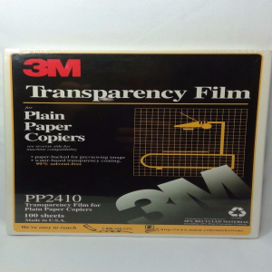 TRANSPARENCIES 3M PP2410 COPY BLK/CLR BOX/100 Box