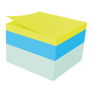 3M 2056-RC Post-It Notes Memo Cubes, 76 x 76mm, Blue Wave, 470 Sheets/Pack