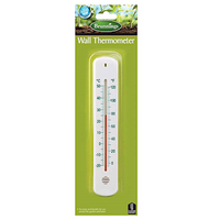 Brunnings Wall Thermometer, 40 x 210 x 10mm, Celsius and Fahrenheit Calibration, 12 Pieces/Box Box