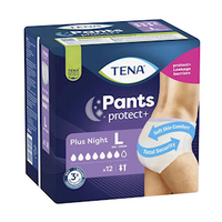 Tena Pants Protect Plus Night, 100 - 135cm, Large, 12 Pieces/Pack