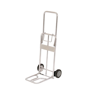 Livingstone Rated Foldable Hand Truck Trolley, 80KG Capacity, Chrome Plated, Each Each