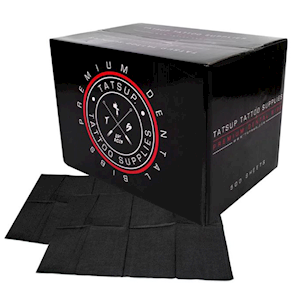 Tatsup Premium Dental Bib, Black, 500/Box Box