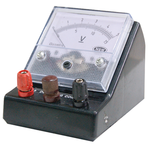 Damaged, Livingstone Voltmeter Dual Range, 0 - 5/0 - 15V DC, Square, Each (P93-762/010)