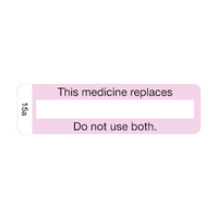 Stirling Fildes Cautionary/Advisory Label, 40 x 11mm, Pink, 1000 Pieces/Carton Carton