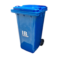 IB Pals Wheelie Bin, 240L, Blue, 730(L) x 580(W) x 1020(H) mm, Each Each