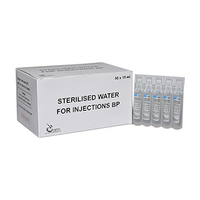 Interpharma Water for Injections BP, 10mL Ampoules, 50 Pieces/Box Box