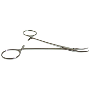 Livingstone Halsted Mosquito Forceps 14cm, 1 x 2, Teeth, Curved, Stainless Steel, Theatre Quality, Each Each