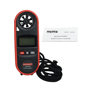 Wintact Electronics Vane Anemometer, Measures Air Velocity (m/s, ft/min, knots, km/hr and mph), Each Each