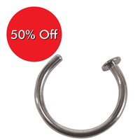 Open Rings, with Fixed Disc, 16 Gauge, 10 x 3mm, Silver Or Black, Each Pair